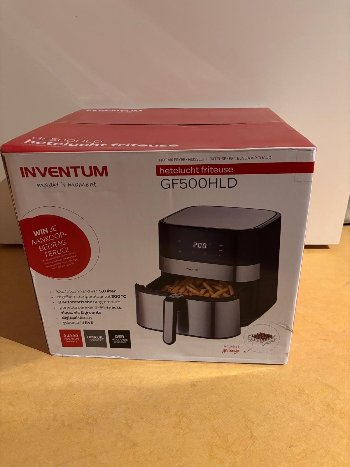 Inventum GF500HLD airfryer - Nieuw in doos, Witgoed en Apparatuur, Ophalen, Nieuw