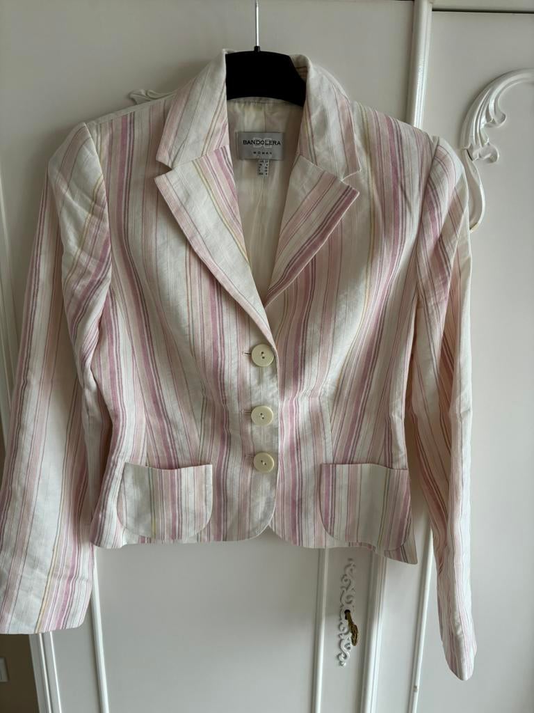 Nieuw wit roze linnen jasje Bandolera maat 34, Overige kleuren, Nieuw, Ophalen of Verzenden, Jasje