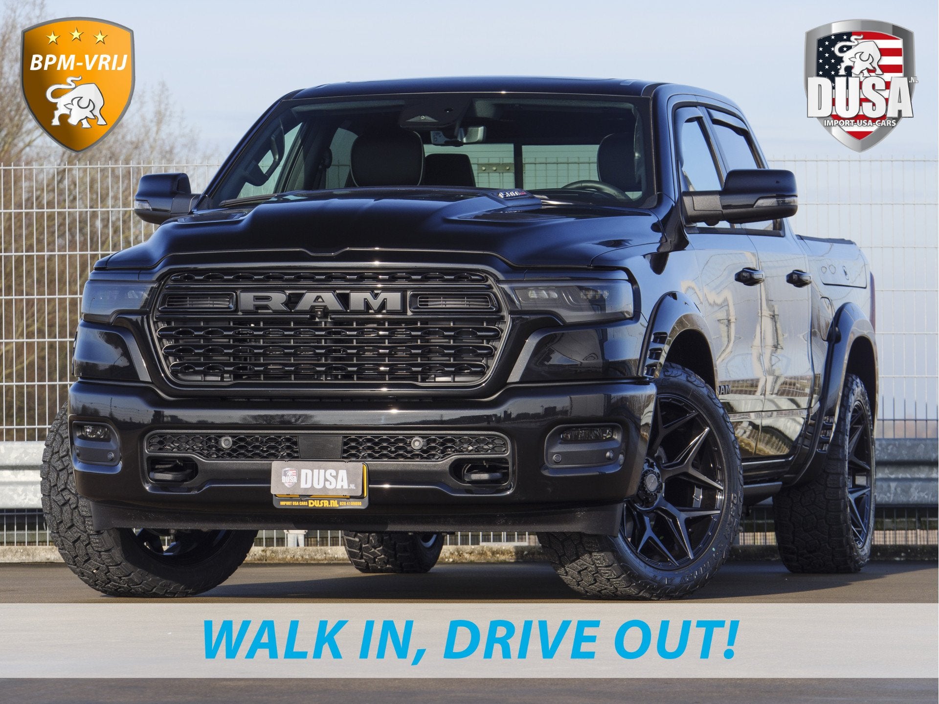 Dodge Ram | 1500 | Limited | Night | 3.0L Twin-Turbo I6 | Hi, Auto's, Automaat, 2438 kg, Zwart, Zwart