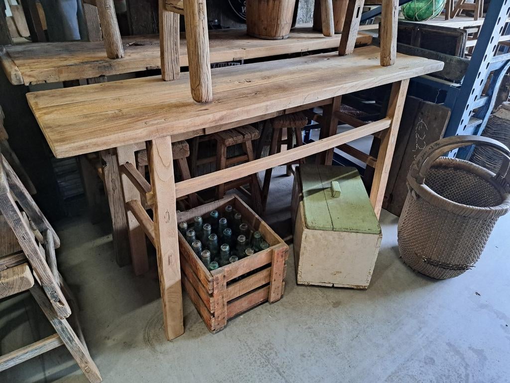 Stoere sobere sidetable tv meubel, Ophalen, 25 tot 50 cm, Rechthoekig