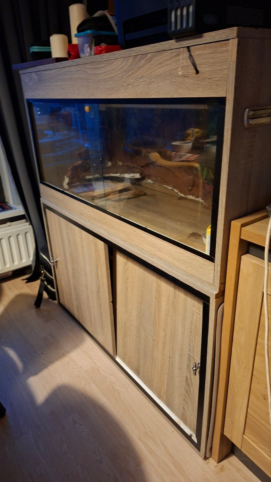 terrarium kast, Ophalen, Leeg aquarium