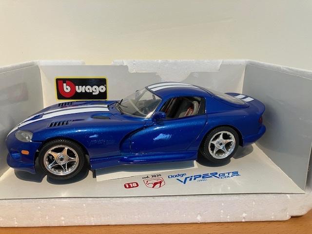 Bburago 1:18 Dodge Viper GTS Coupé, Ophalen of Verzenden, Zo goed als nieuw, Auto, Bburago
