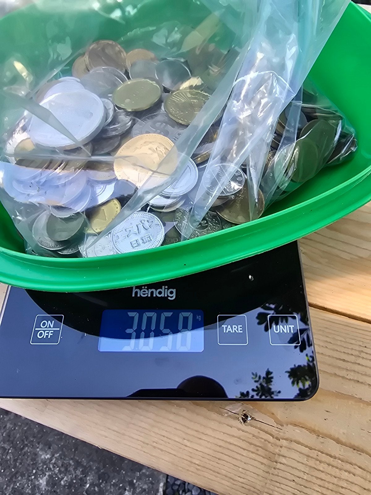 Partij penningen - 3 kilo - diverse materialen, Ophalen of Verzenden