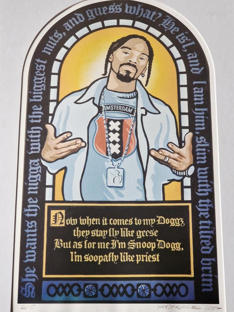 Unieke zeefdruk Snoop Dogg 'Amsterdam' zeer kleine oplage!, Antiek en Kunst, Ophalen of Verzenden