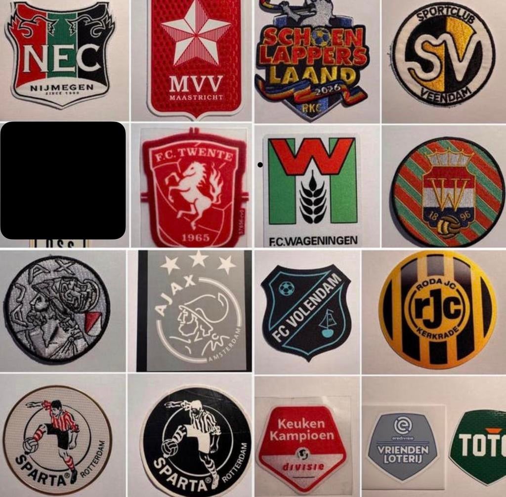 Originele emblemen/badges Eredivisie Eerste Divisie voetbal, Ophalen of Verzenden, Nieuw, Overige binnenlandse clubs, Shirt