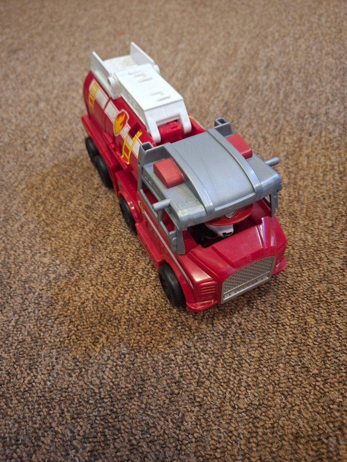 Paw Patrol Marshall Brandweerwagen met Schietpijl, Ophalen of Verzenden, Zo goed als nieuw, Jongen of Meisje
