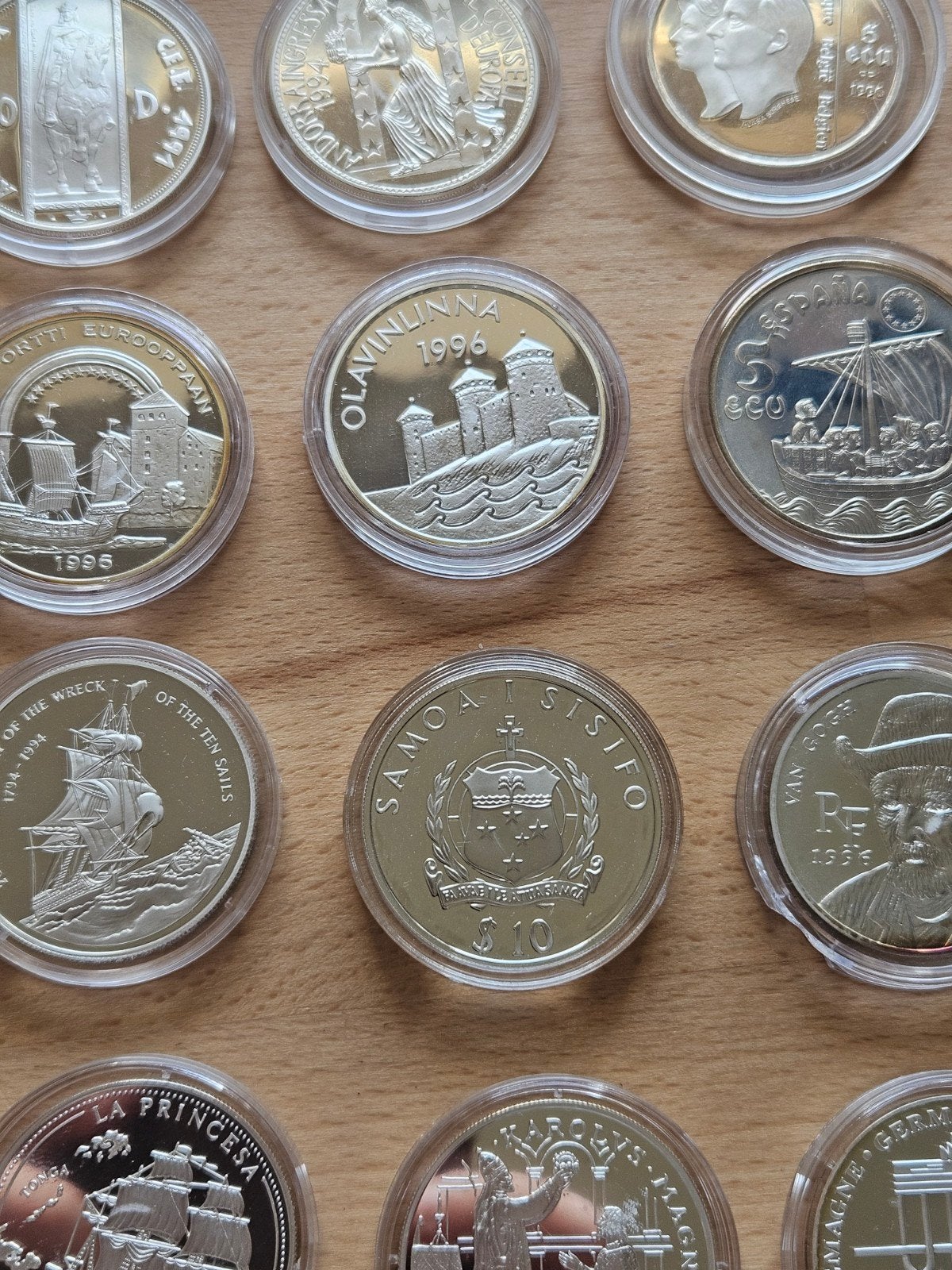 Grote partij zilveren munten. Zilver 925/1000., Ophalen of Verzenden, Overige landen, Setje, Zilver