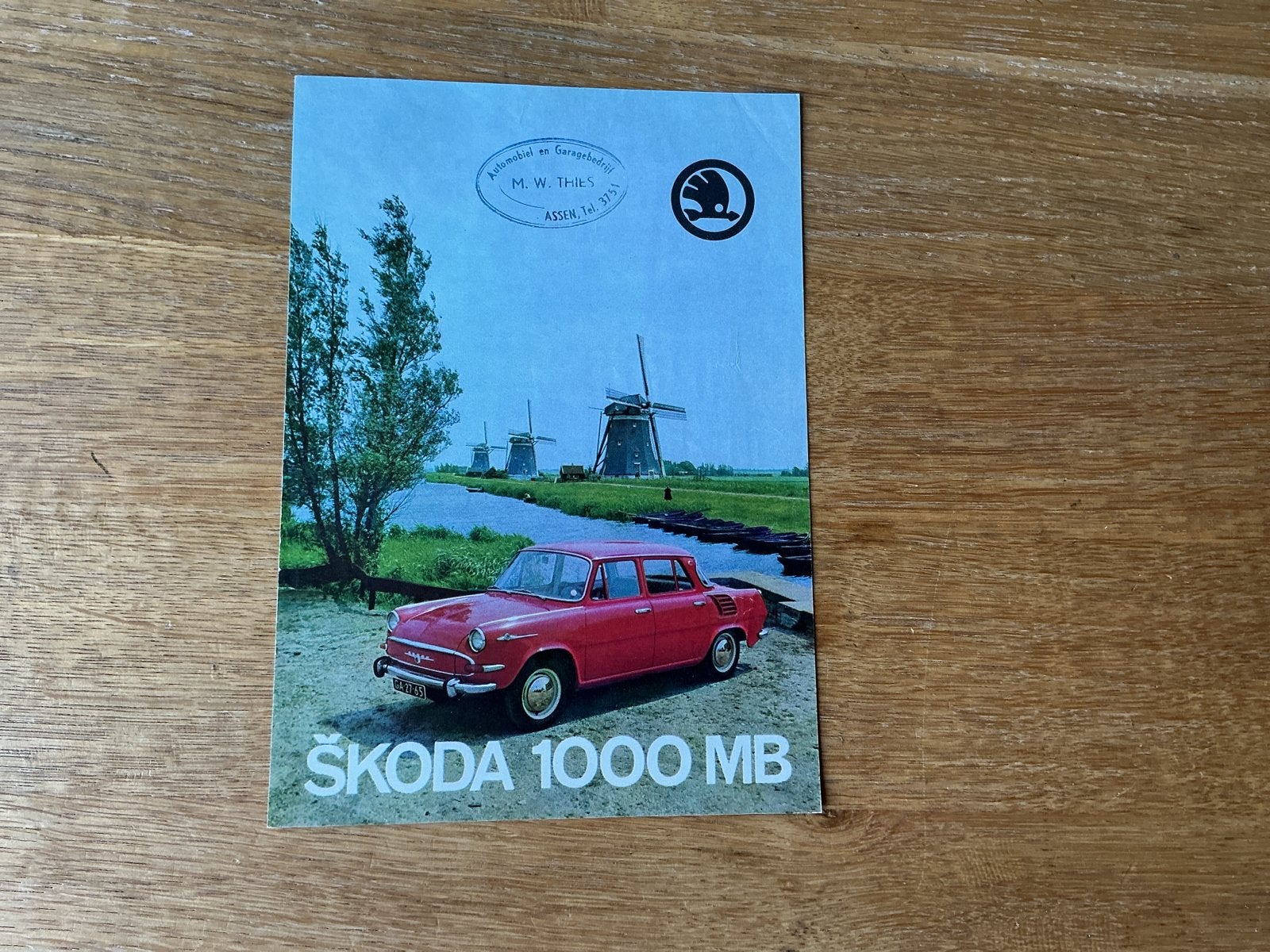 Skoda 1000 MB leaflet, Ophalen of Verzenden, Gelezen, Overige merken