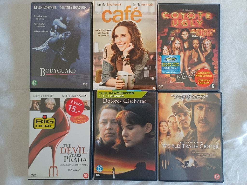 6 films op DVD/Blu-ray, Vanaf 12 jaar, Ophalen of Verzenden, Zo goed als nieuw