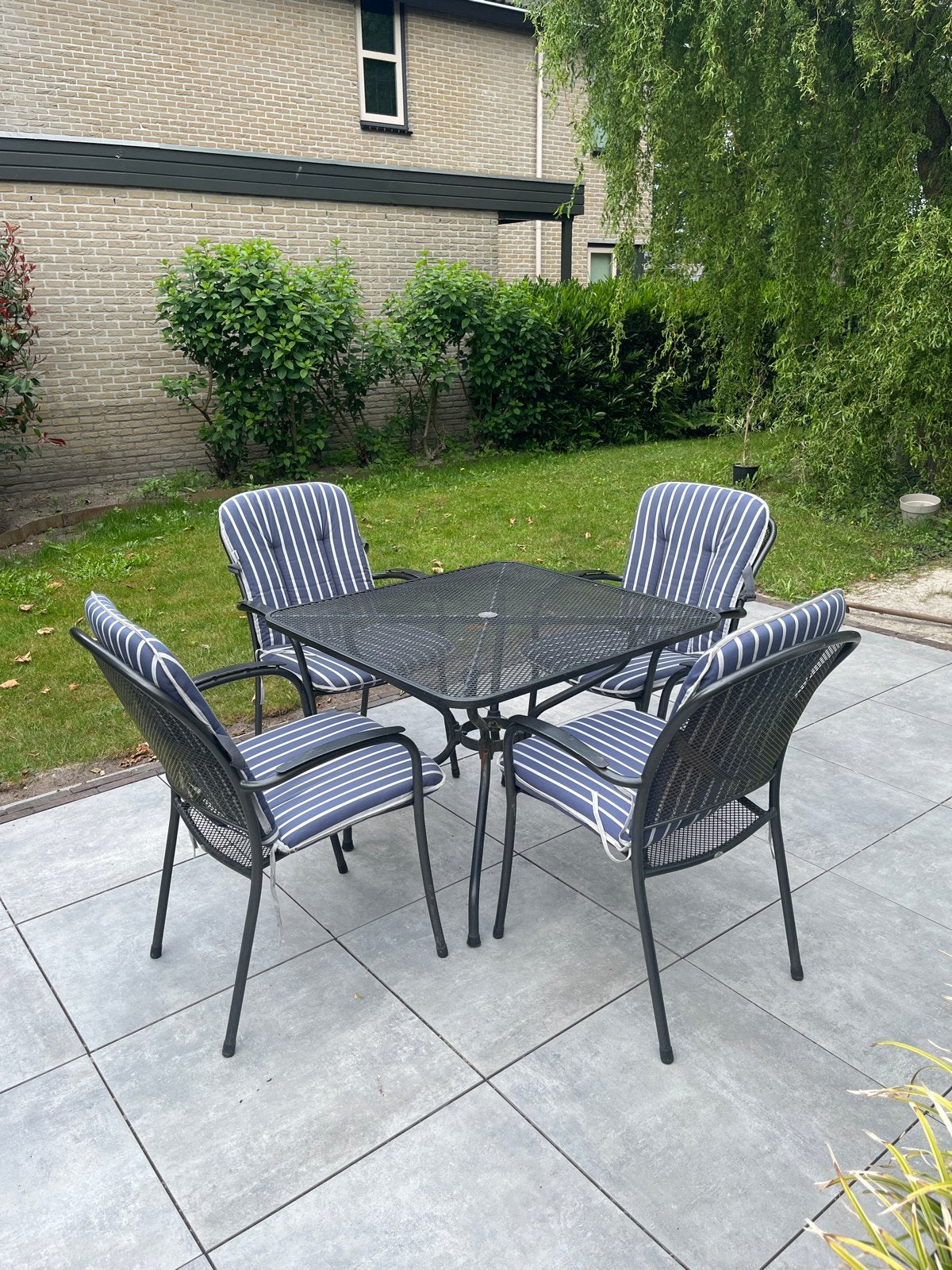 Royal Garden tuinset strekmetaal - gebruikt, Tuin en Terras, Ophalen, Gebruikt, Eettafel, Tuinset