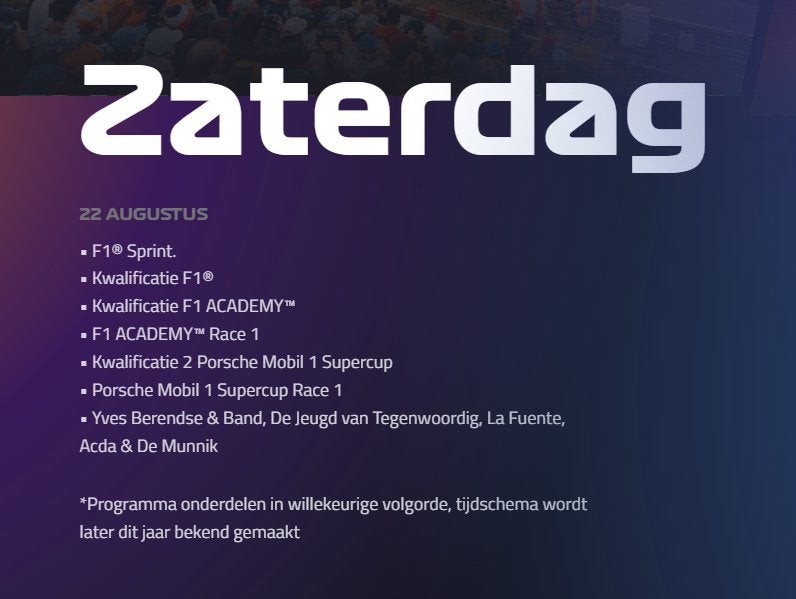 Dutch GP Saturday 🏎️ 1x Bronze Ticket - Tribune Eastside 1, Tickets en Kaartjes, Eén persoon, Augustus
