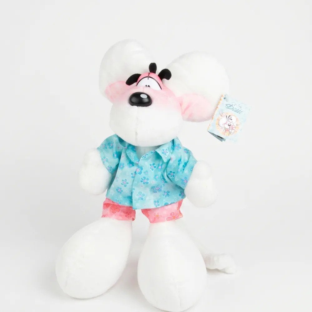 Diddl knuffel 30 cm met Hawaiiaans shirt en broekje, Muis, Overige merken, Nieuw, Middelgroot (20 tot 80 cm)