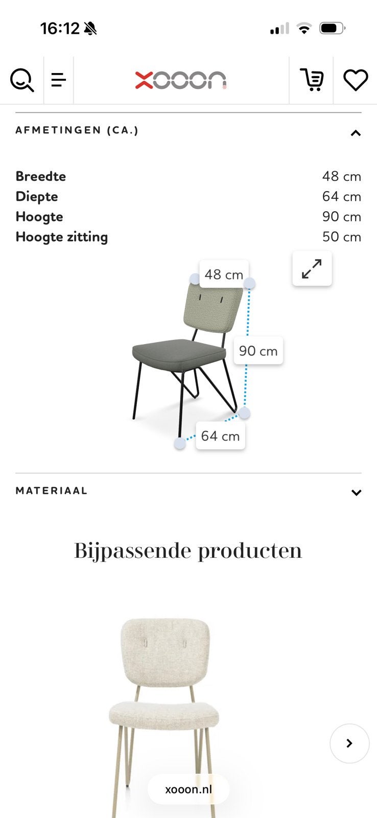 Foto 7 van 6 eetkamerstoelen Xoon model June!
