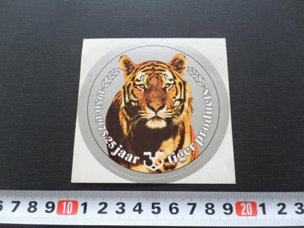 sticker 25 jaar TIGER Products 1950 1975, Ophalen, Zo goed als nieuw