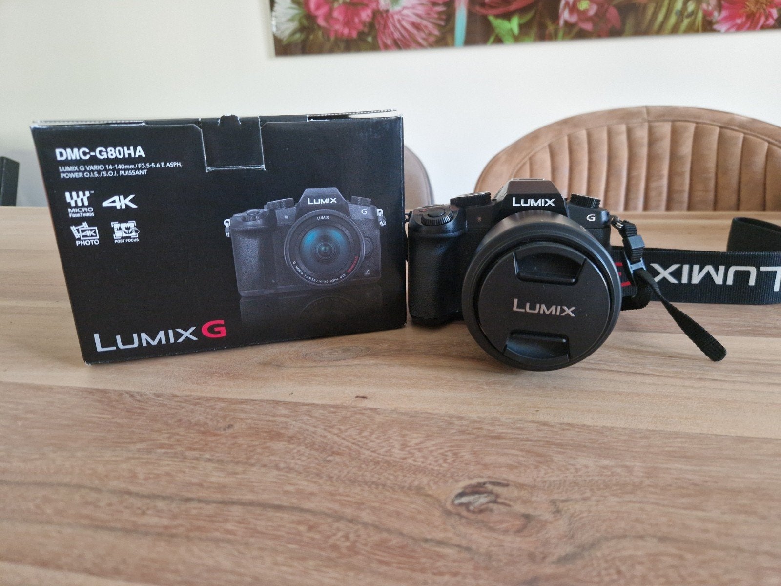 Panasonic Lumix DMC-G80HA Systeemcamera met 14-140mm lens, Ophalen, Panasonic, Ingebouwde flitser, Zo goed als nieuw