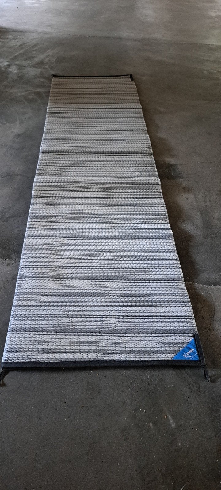 Kampa Vloerkleed 250x300 cm - Grijs gestreept, Ophalen of Verzenden, Gebruikt
