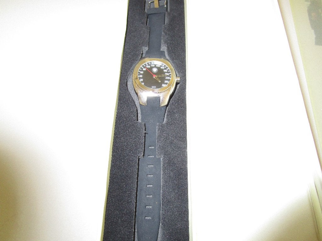 BMW Horloge met snelheidsmeter wijzerplaat, Overige merken, Staal, Polshorloge, Nieuw