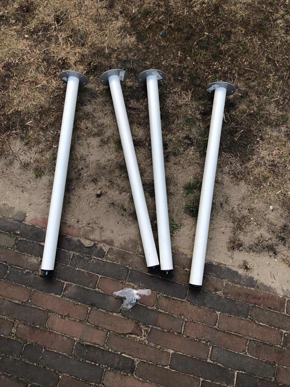 Tafelpoten Ikea wit, Ophalen, Gebruikt, 50 tot 100 cm, Rond