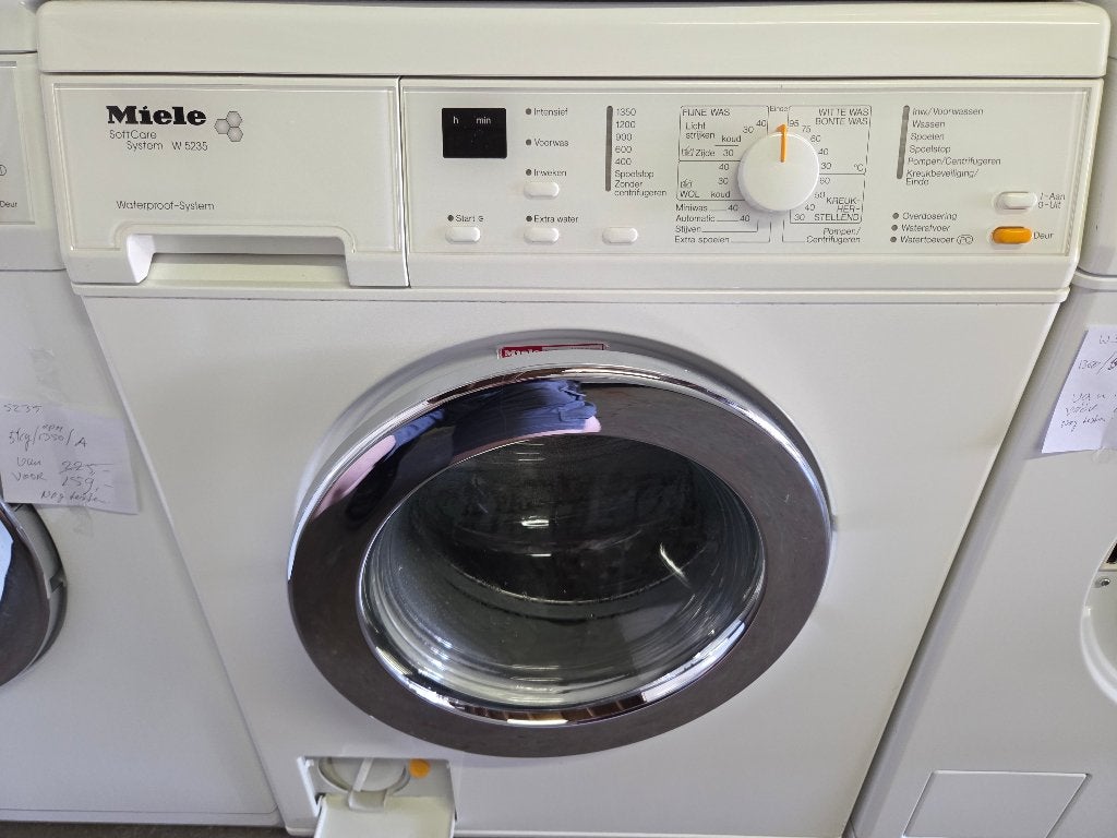 wasmachine - Miele - 5kg - A UITVERKOOP!, Ophalen, 1200 tot 1600 toeren, 4 tot 6 kg, Refurbished