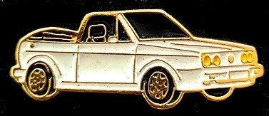 Volkswagen Golf Cabrio- wit gelakt, Verzenden, Nieuw, Transport, Speldje of Pin