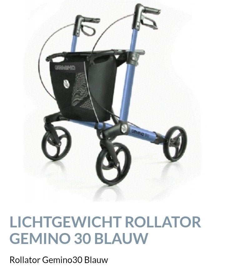 Rollator Gemino 30 (lichtgewicht inklapbaar), Diversen, Ophalen, Opvouwbaar