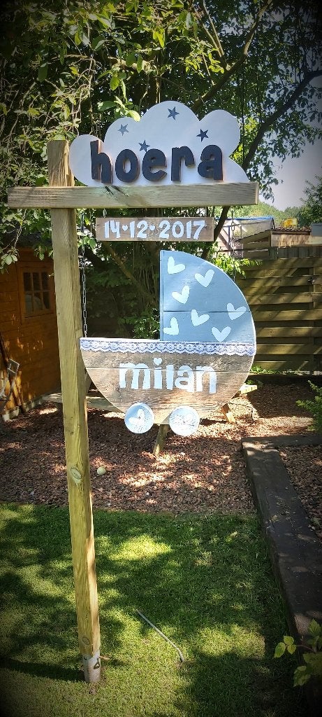 geboortebord Milan, Ophalen, Nieuw, Geboortebord