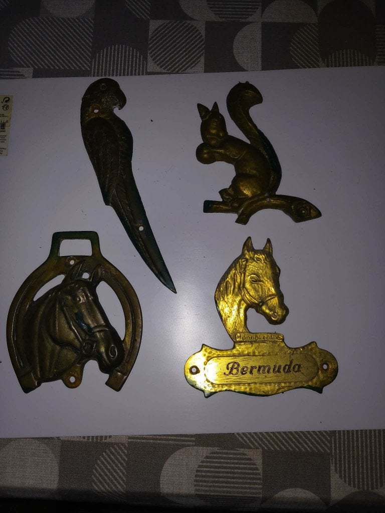 messing wandhangers, Metaal, Gebruikt, Wandhanger, Ophalen of Verzenden