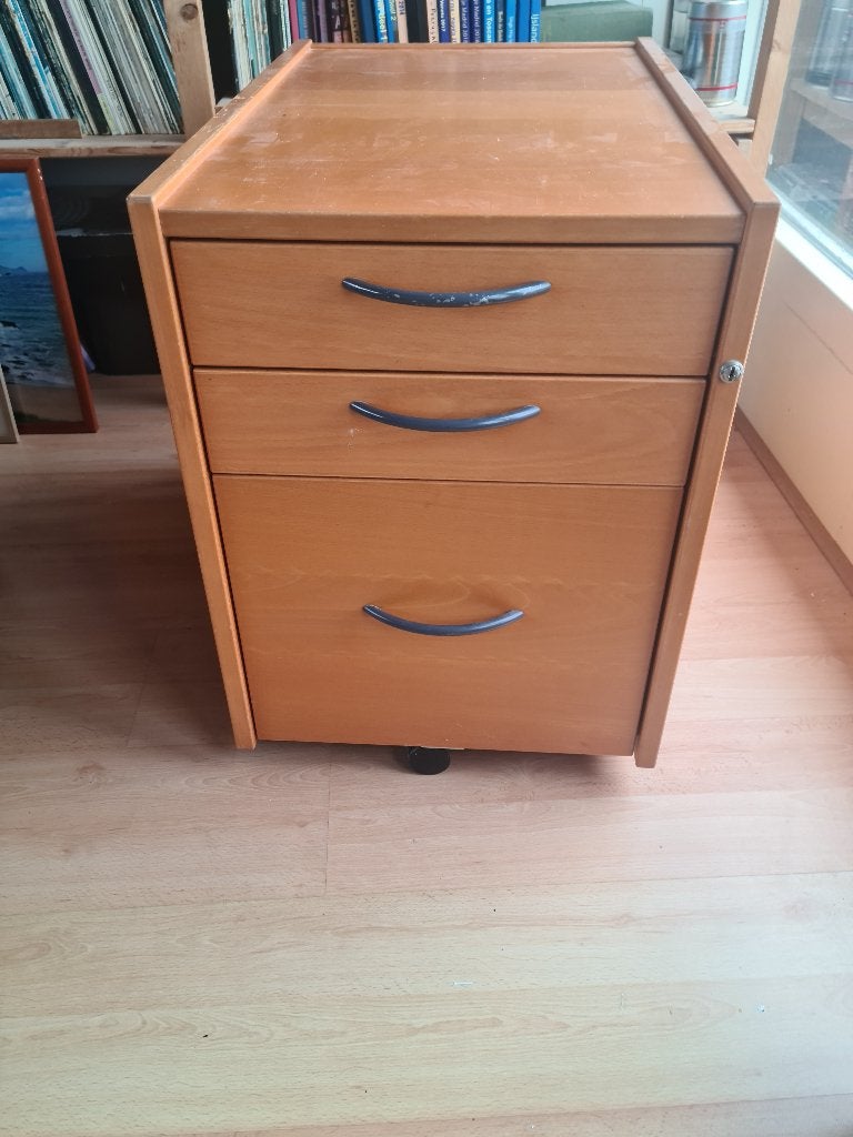 Ladenkastje met dossiermappen, Huis en Inrichting, Kasten | Ladekasten, Ophalen, Minder dan 50 cm, Gebruikt, 3 of 4 laden
