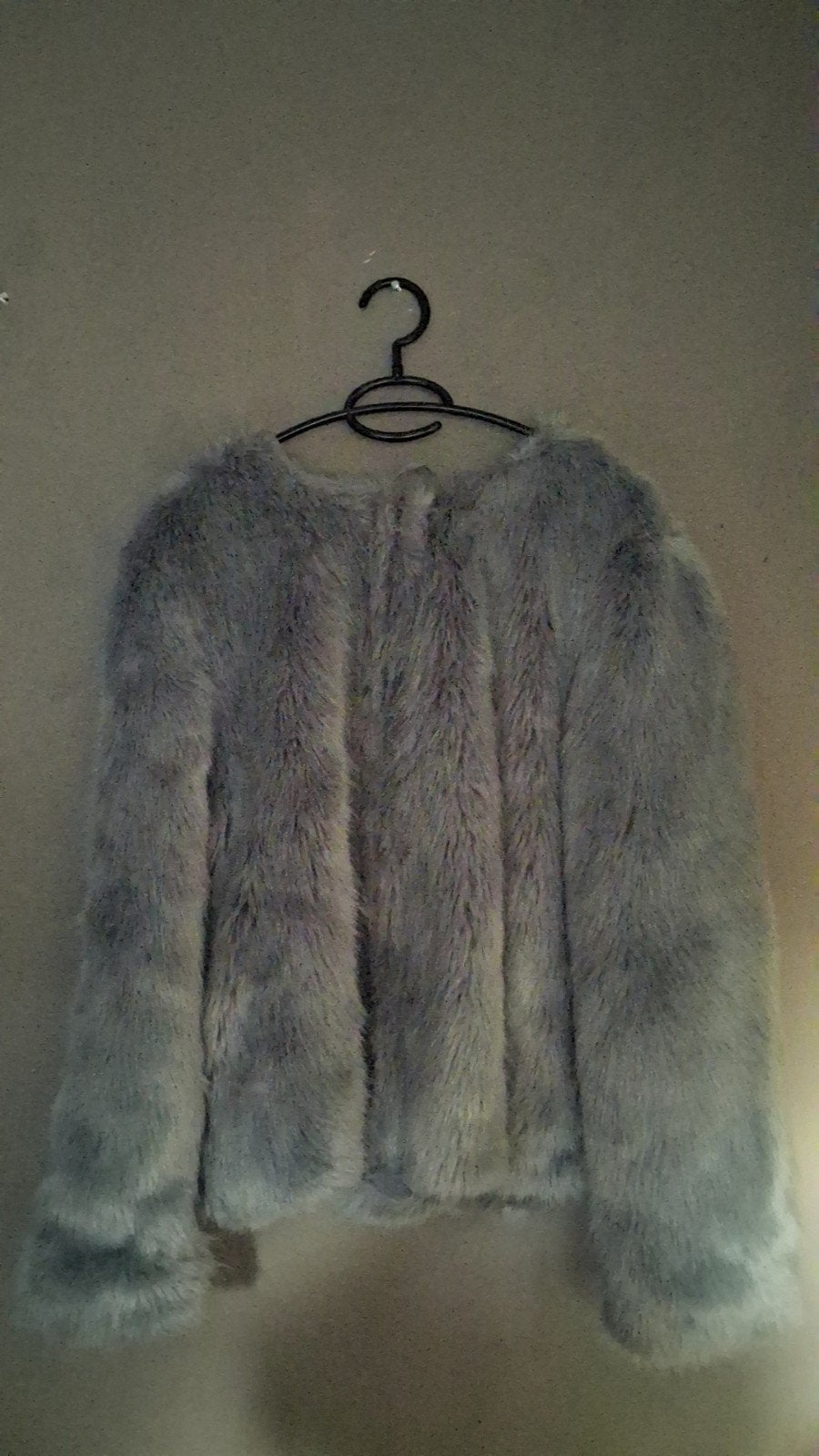 Bershka Faux Fur Jas Grijs, Ophalen, Maat 42/44 (L), Nieuw, Bershka