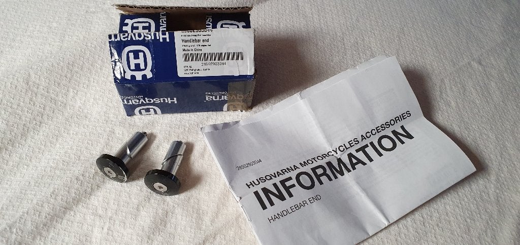 Husqvarna Handle Bar- Ends Voor Motor of EBike Fiets, Ophalen of Verzenden, Nieuw