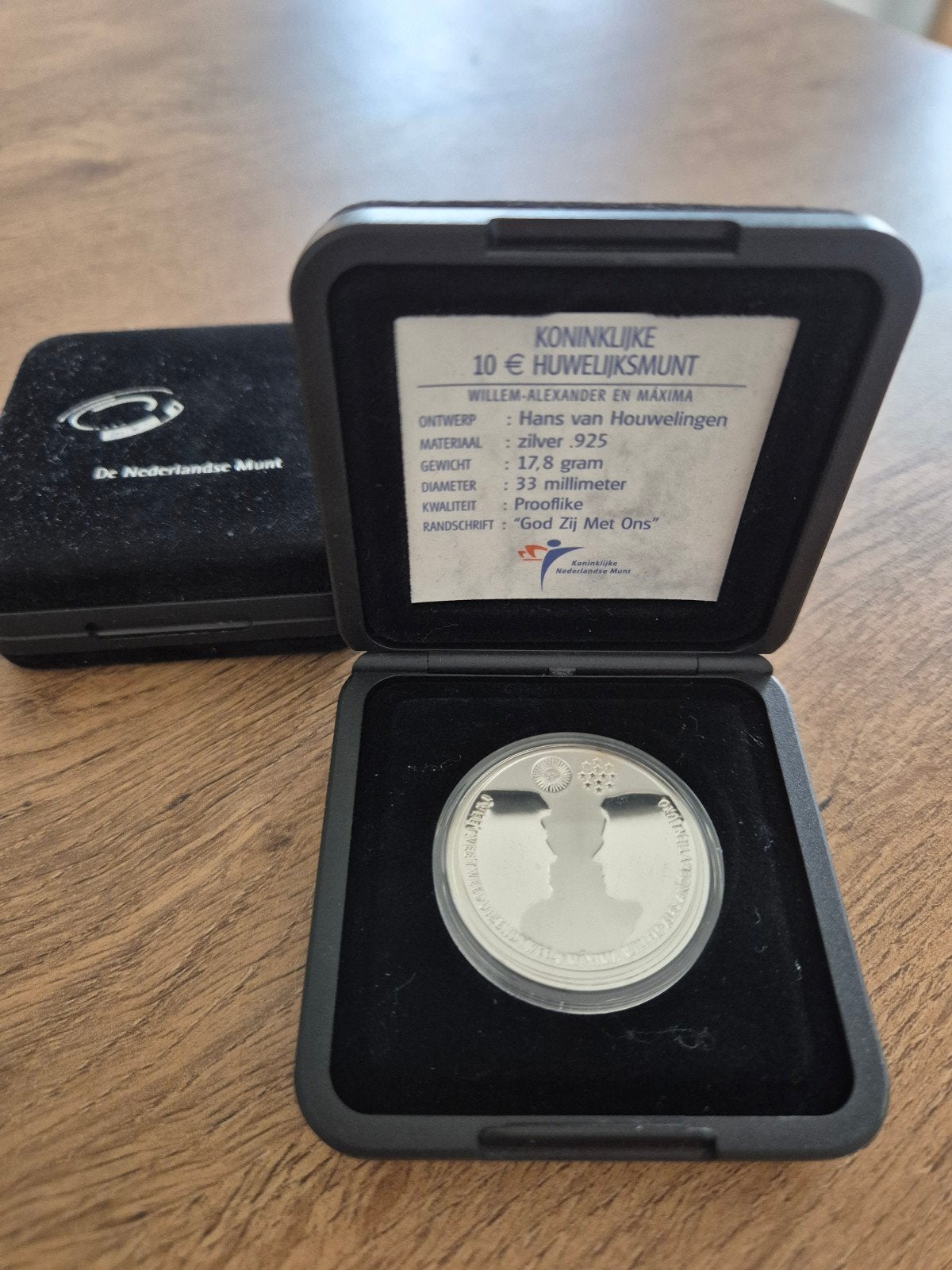10 Euro Huwelijksmunt 2002 Zilver Willem-Alexander Maxima, Postzegels en Munten, Koningin Beatrix, Euro's, Ophalen of Verzenden