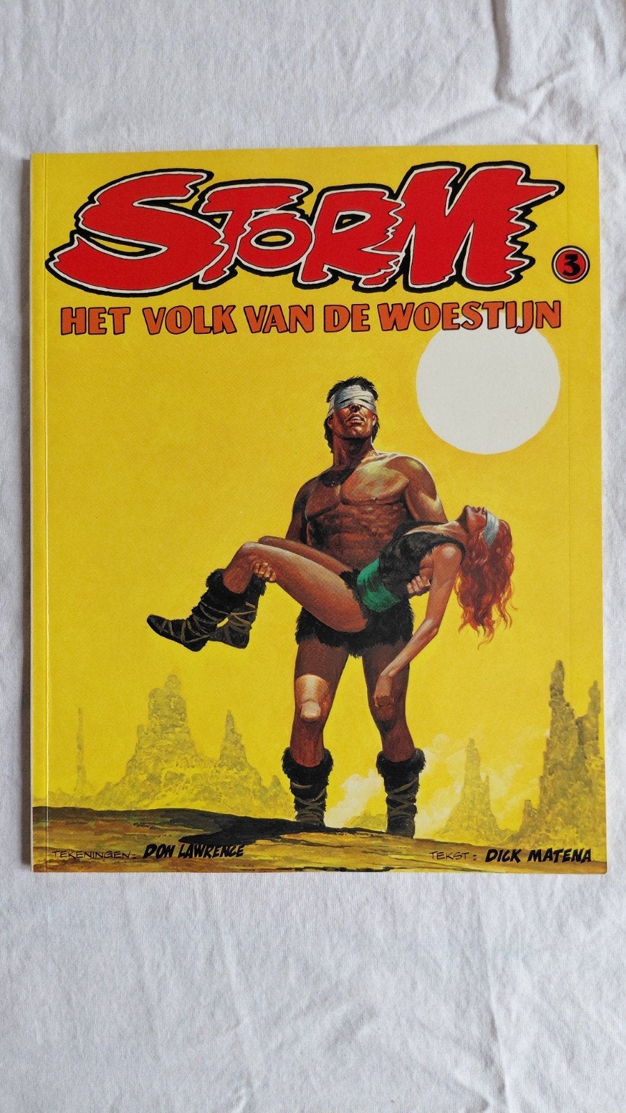 Storm 3: Het Volk van de Woestijn - Don Lawrence,Dick Matena, Boeken, Gelezen, Don Lawrence, Dick Matena, Eén stripboek, Ophalen of Verzenden