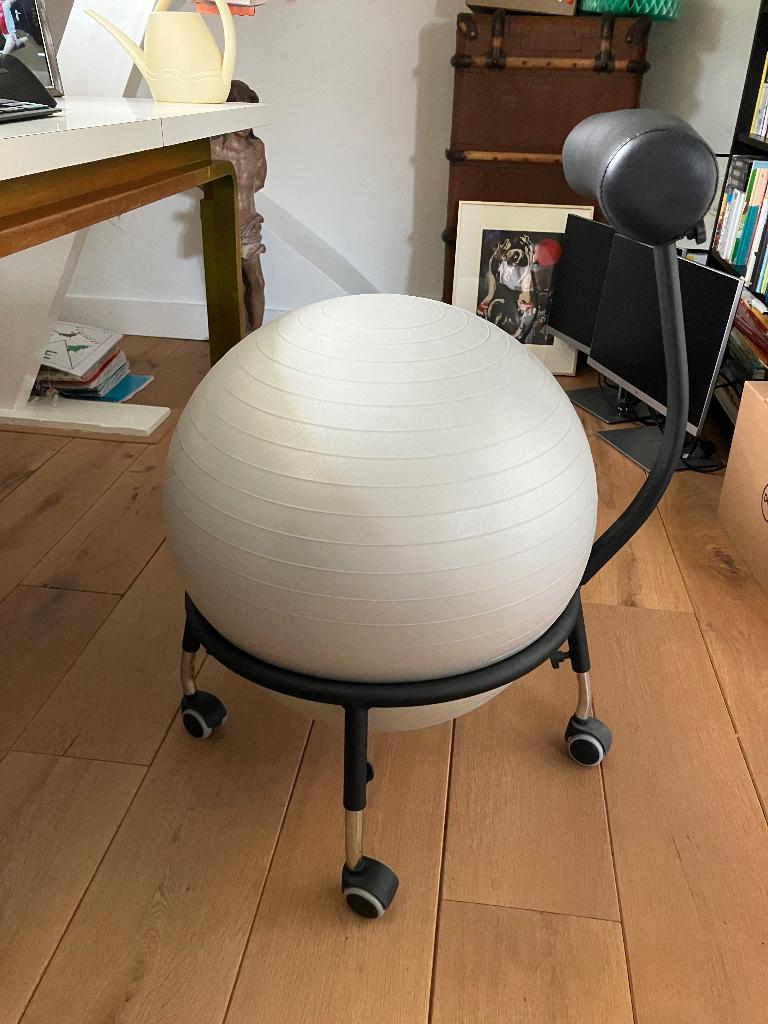 Ergonomische balstoel, Zwart, Ophalen of Verzenden, Zo goed als nieuw, Bureaukruk