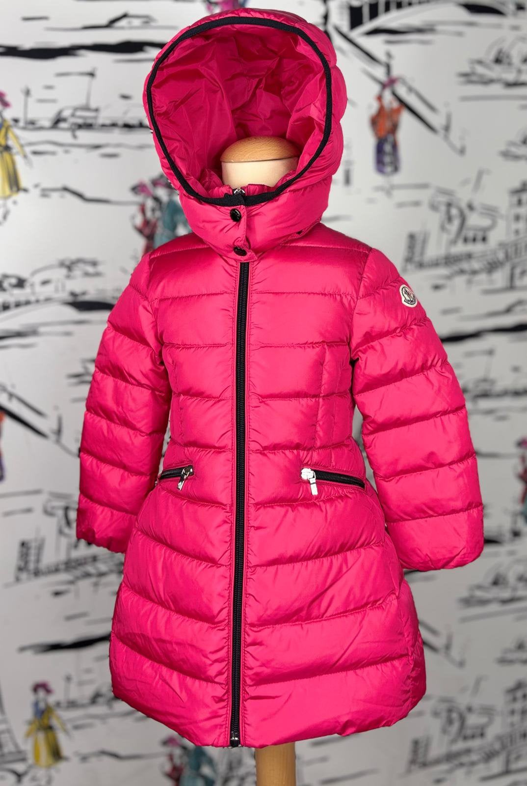 Moncler framboos Charpal winterjas meisje maat 2 (705 euro), Moncler EU, Nieuw, Moncler, Customercare@moncler.com