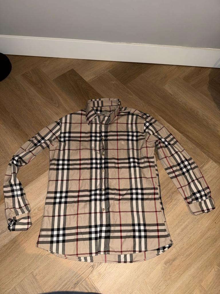 Burberry overhemd/blouse, Kleding | Heren, Ophalen of Verzenden, Zo goed als nieuw, Beige, Overige halswijdtes