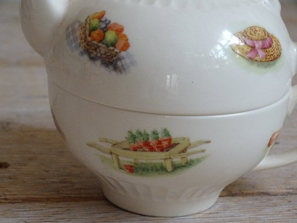 Tea-for-one, Aynsley EDWARDIAN KITCHEN GARDEN, gaaf, Ophalen of Verzenden