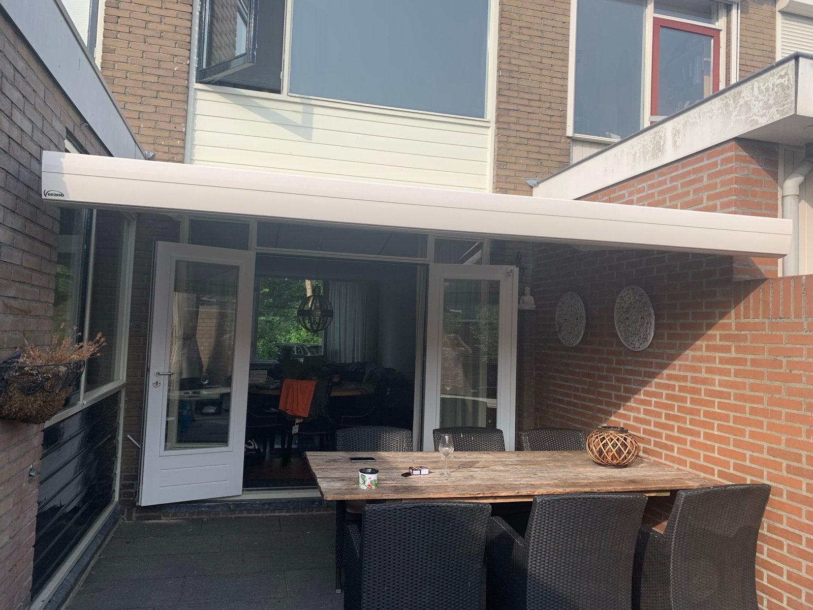 Elektrisch Zonnescherm Salou - 3.32m breed, 3m uitval, Tuin en Terras, Zonneschermen, Ophalen, Elektrisch, Zo goed als nieuw, 250 cm tot 450 cm