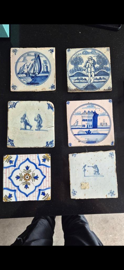 Antieke Nederlandse Wandtegel - Diverse Motieven, Ophalen of Verzenden