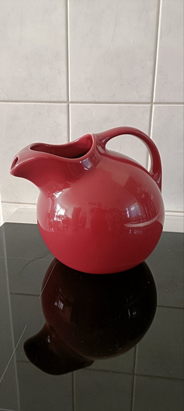Vintage Hall Keramiek Karaf - Opvallend Rood Design, Antiek en Kunst, Ophalen of Verzenden