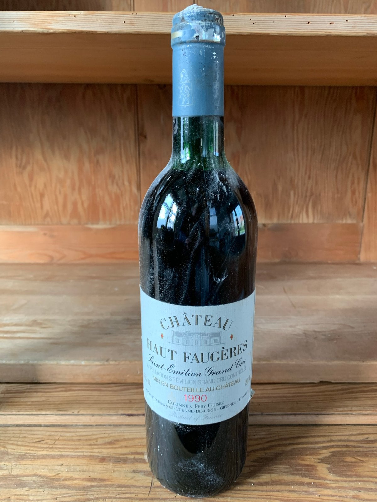 Château Haut Faugères Saint-Émilion Grand Cru 1990, Verzamelen, Wijnen, Gebruikt, Rode wijn, Frankrijk, Ophalen