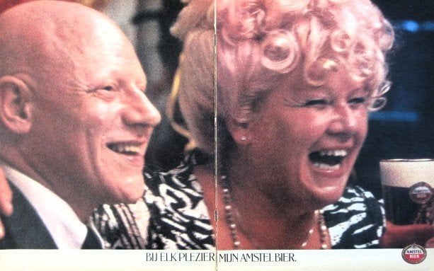 19 vintage advertenties reclames Amstel bier 1981-84 pils, Ophalen of Verzenden, Gebruikt, Amstel