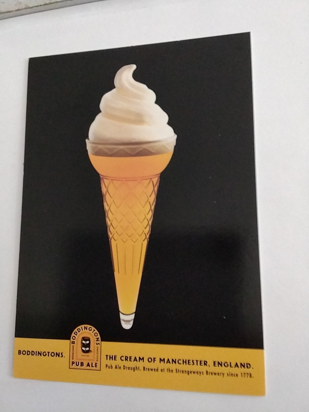 Boddingtons Pub Ale Ansichtkaart - IJsje van Bier, Ophalen of Verzenden, 1980 tot heden, Ongelopen