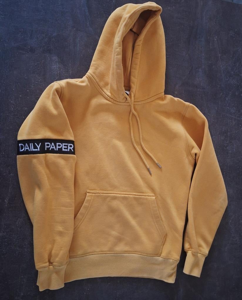 Daily Paper Hoodie Geel - Maat XS, Ophalen of Verzenden, Gedragen, Maat 46 (S) of kleiner, Geel