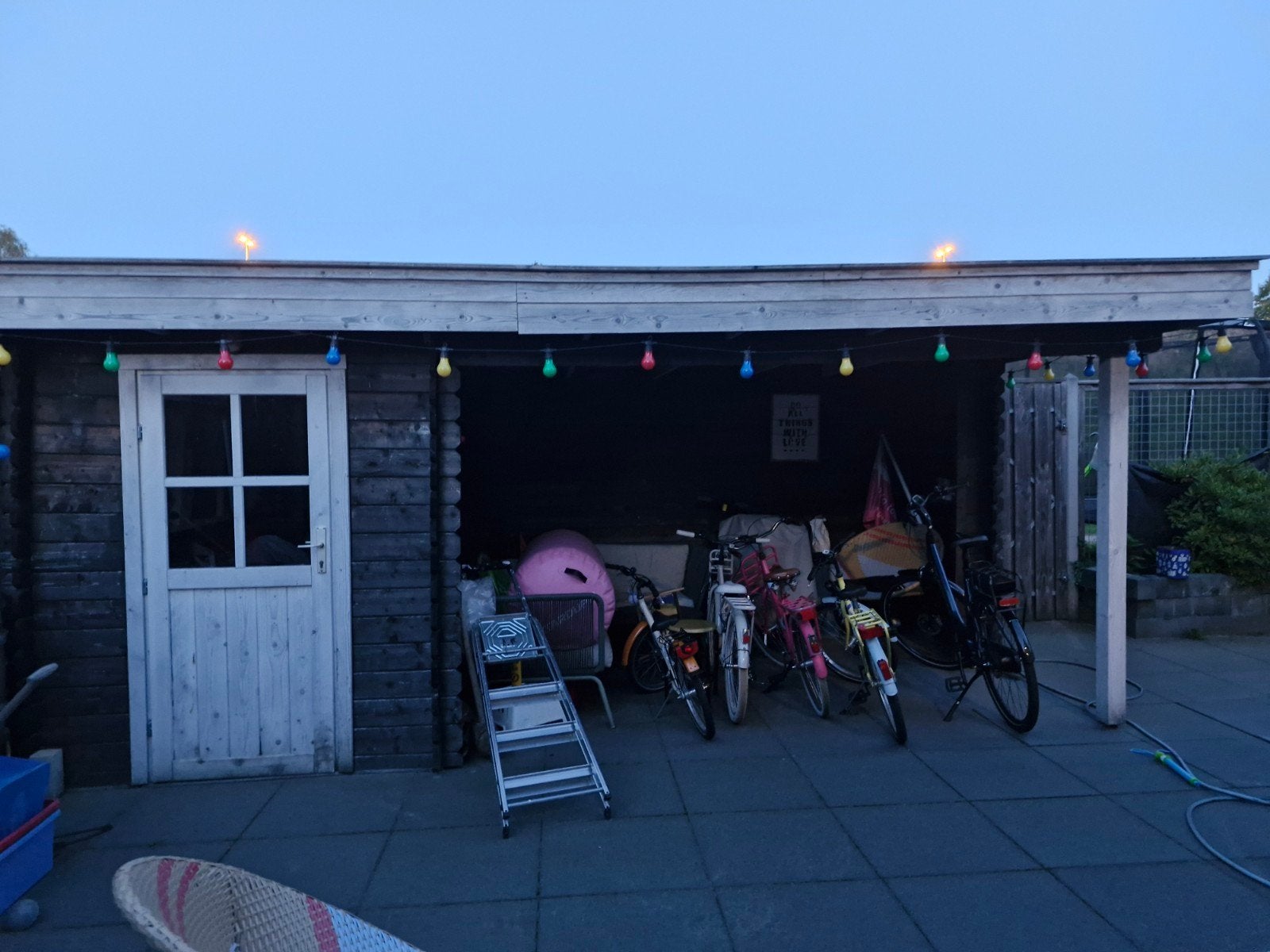 Houten blokhut met overkapping - 6x3 meter, Tuin en Terras, Ophalen, Blokhut, Zonder ramen, 500 cm of meer