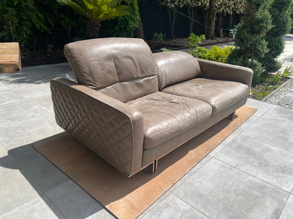 W. Schillig black label Leren bankstel, Huis en Inrichting, Banken | Bankstellen, Ophalen of Verzenden, Zo goed als nieuw, 75 tot 100 cm