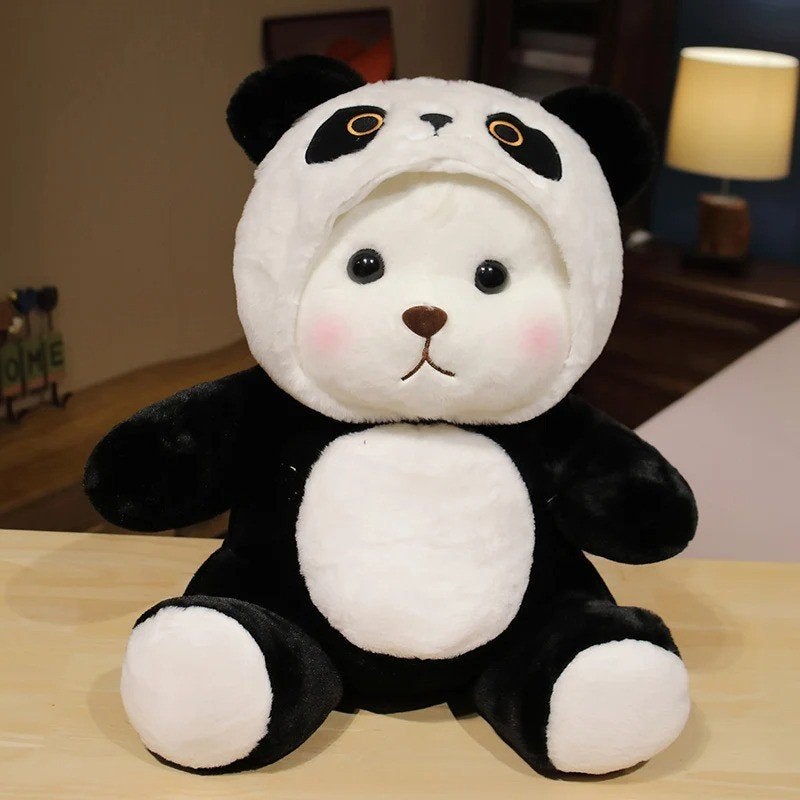 Grote knuffel Teddy beer in Panda pak (30cm), Ophalen of Verzenden, Nieuw, Overige typen