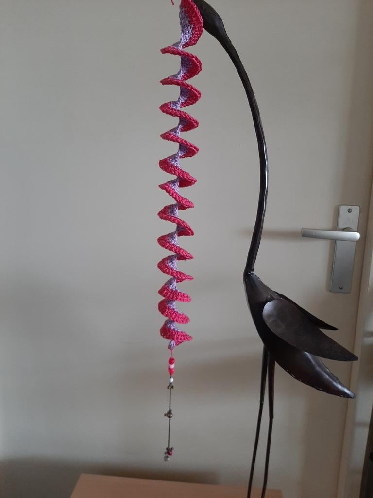 Handgemaakte Gehaakte Windspinner - Roze/Paars, Ophalen of Verzenden