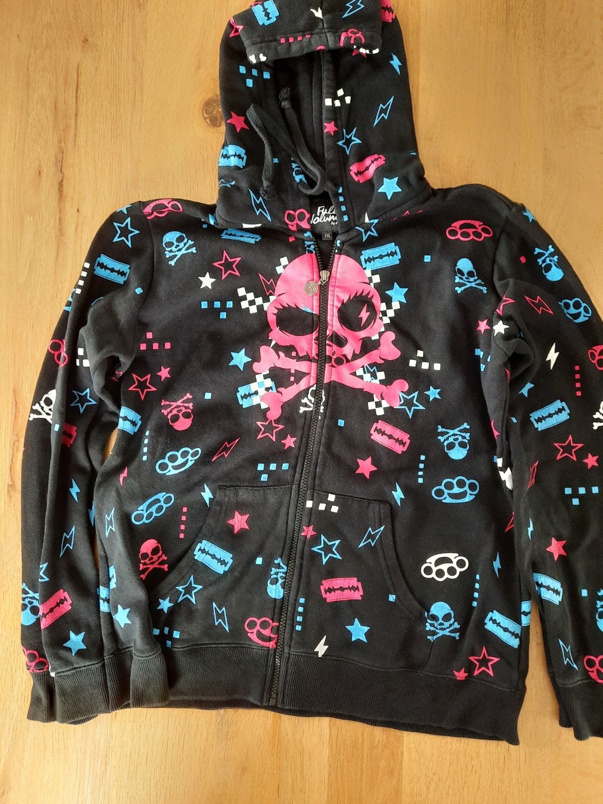 Full Volume by EMP vest met doodshoofdprint - Maat XXL, Full Volume by EMP, Ophalen of Verzenden, Maat 46/48 (XL) of groter, Zwart