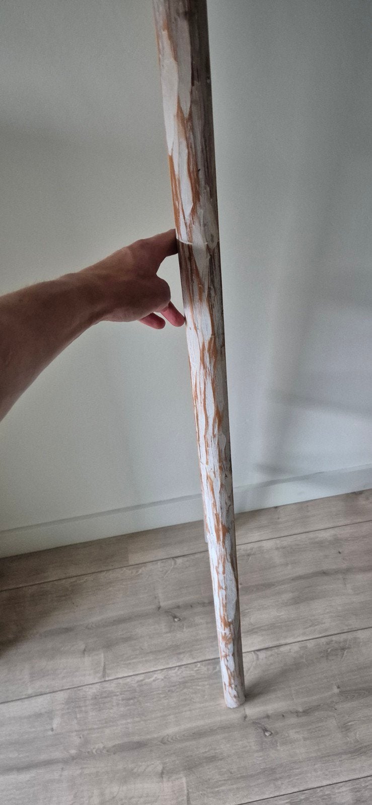 Decoratieve houten ladder / kledingrek (dressboy), Ophalen, Gebruikt