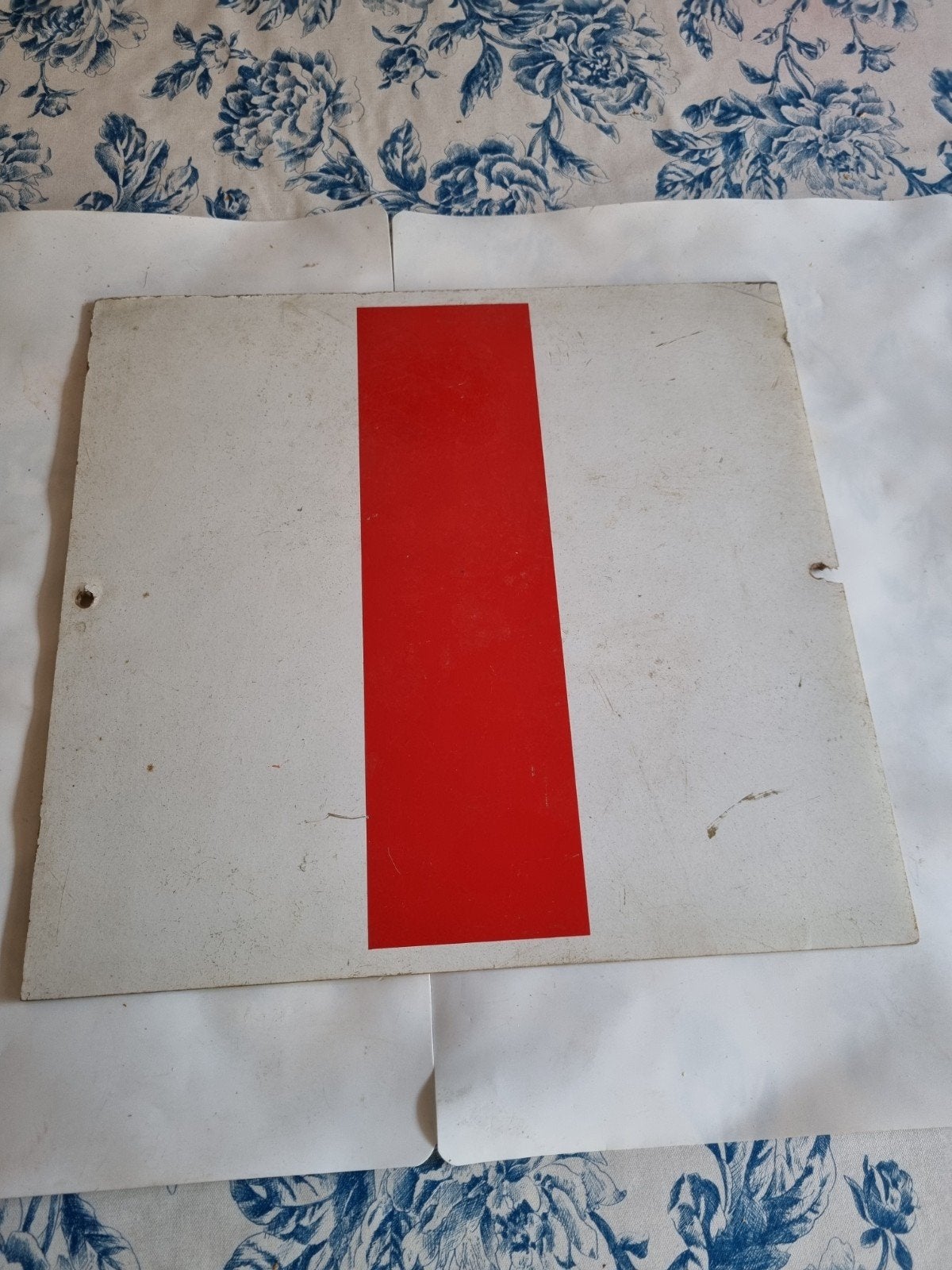 Dit bord werd gebruikt als sluitsein van het spoor, Verzamelen, Spoorwegen en Tramwegen, Ophalen of Verzenden, Gebruikt, Trein